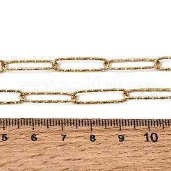 5MM 304 Stainless Steel Textured Paperclip Chain Necklaces for Women Men&nbsp;SA-CBA37BC-20G