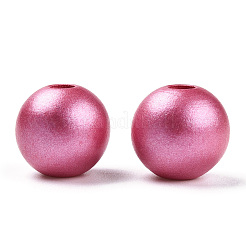 Painted Natural Wood Beads&nbsp;WOOD-S057-071K
