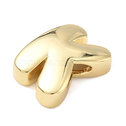 Brass Initial Beads&nbsp;KK-B167-27G-01K