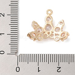 Brass Pave Clear Glass Chandelier Component Links&nbsp;KK-S388-19G