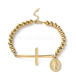 304 Stainless Steel Beaded Bracelets for Women&nbsp;LS-BJEW-Z133-02G