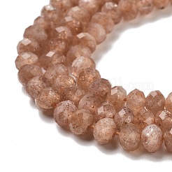 Natural Gold Sunstone Beads Strands&nbsp;G-B088-D18-02