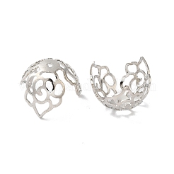 Rack Plating Brass Flower Bead Caps&nbsp;KK-K381-03P