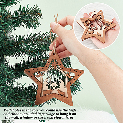 Wood Pendants&nbsp;FIND-WH0162-09