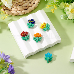 5Pcs 5 Colors Handmade Lampwork Beads&nbsp;LAMP-TA0002-15