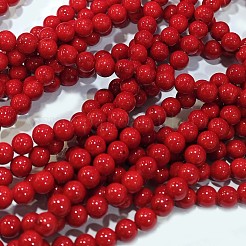 Natural Dyed Mashan Jade Gemstone Bead Strands&nbsp;X-G-R272-6mm-01