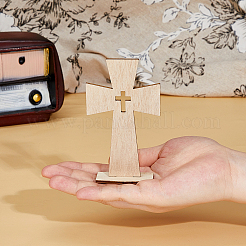 30Pcs Wooden Cross Display Decorations&nbsp;DIY-FH0009-72