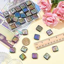 30Pcs Rainbow Iridescent Printed Opaque Acrylic Beads&nbsp;OACR-FS0002-70