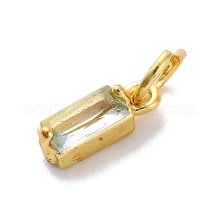 Brass Pave Cubic Zirconia Charms&nbsp;KK-F894-13G-04