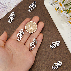 6Pcs Musical Note 304 Stainless Steel Lapel Pin Backs for Backpack Clothes&nbsp;JEWB-FH0003-12P