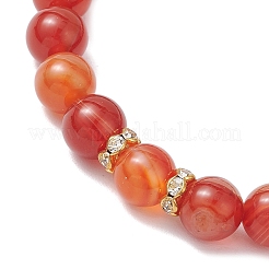 Natural Banded Agate Stretch Bracelets&nbsp;BJEW-JB12185-02