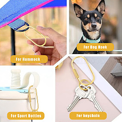 6Pcs 2 Styles Brass Locking Carabiner&nbsp;KK-YW0004-75