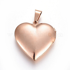 304 Stainless Steel Locket Pendants&nbsp;STAS-O116-04G-RG