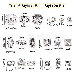 Tibetan Style Alloy Bead Caps&nbsp;TIBE-SC0001-25AS