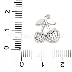 Brass Micro Pave Cubic Zirconia Pendants&nbsp;KK-F895-18A-P