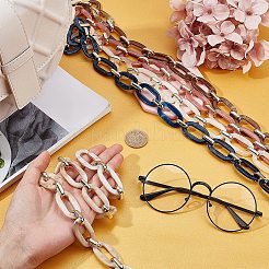 5 Strands 5 Colors Handmade Acrylic Cable Chains&nbsp;AJEW-PH0002-84