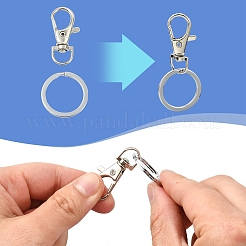 Alloy Swivel Lobster Claw Clasps & Split Key Rings Findings Kits&nbsp;DIY-YW0011-82
