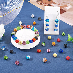 52Pcs 13 Colors Polymer Clay Rhinestone Beads&nbsp;RB-TA0001-21