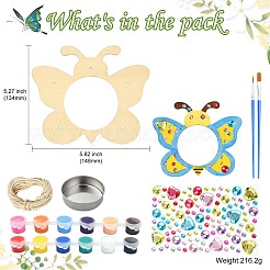 DIY Unfinished Wood Butterfly Shape Pet Feeder Kits for Children's Crafts&nbsp;ST-CJ0009-3