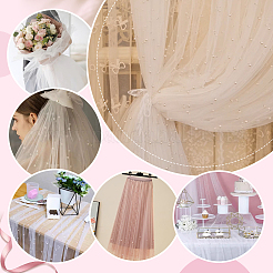 2Pcs 2 Colors Pearl Nylon Mesh Fabric&nbsp;DIY-GA0007-69