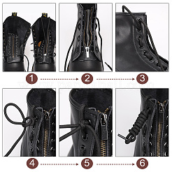PU Leather Lace-in Boot Zipper Inserts&nbsp;DIY-WH0387-37B-01