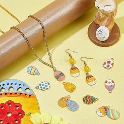 48Pcs 12 Style Alloy Enamel Pendants&nbsp;ENAM-SC0002-99