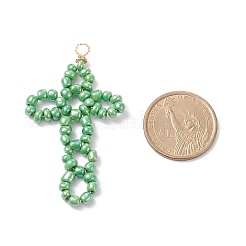 Glass Seed Beaded Big Pendants&nbsp;PALLOY-JF01824