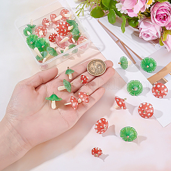 36Pcs 6 Styles Plastic Pendants&nbsp;KY-ME0001-05