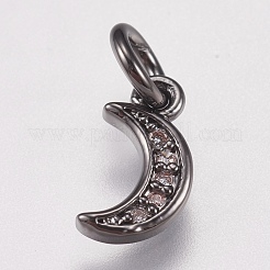 Brass Micro Pave Cubic Zirconia Charms&nbsp;ZIRC-E147-59
