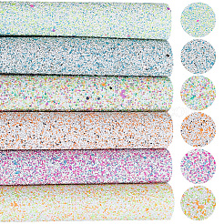 6Pcs 6 Colors PVC & Imitation Leather Fabrics&nbsp;DIY-CL0001-31