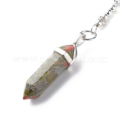 Natural Mixed Gemstone Pointed Dowsing Pendulums&nbsp;PALLOY-JF01901