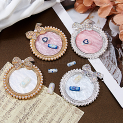 4Pcs 4 Colors Alloy & Resin Color Palette&nbsp;MRMJ-FH0001-54