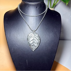 Vintage European Zinc Alloy Enamel Leaf Pendant Necklaces for Women Men&nbsp;IL1347