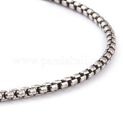Brass Box Chain Necklaces&nbsp;NJEW-H206-03AS