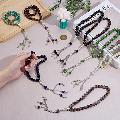 8Pcs 8 Colors Alloy Charm Bracelets&nbsp;BJEW-PH0004-69