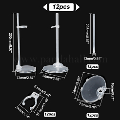 Transparent Plastic Adjustable Doll Standing Bracket&nbsp;AJEW-WH0312-72