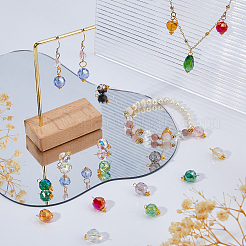 120Pcs 12 Colors Transparent Electroplate Glass Pendants&nbsp;PALLOY-FH00178