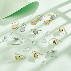 32Pcs 2 Colors 304 Stainless Steel Earring Hooks&nbsp;STAS-UN0056-81