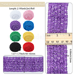 8 Bundles 8 Colors Elastic Crochet Headband Ribbon&nbsp;WCOR-GF0001-04A