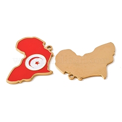 304 Stainless Steel & Enamel Pendants&nbsp;SA-CBA6ECE-01G-G05