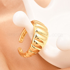 Brass Cuff Ring for Women&nbsp;RJEW-Z113-14G