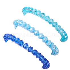 Electroplated Faceted Rondelle Glass Beaded Stretch Bracelet Sets&nbsp;BJEW-JB10482