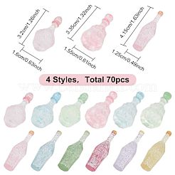 70Pcs 12 Styles Dummy Bottle Transparent Resin Cabochon&nbsp;RESI-OC0001-48