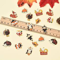20Pcs 10 Styles Thanksgiving Theme Alloy Enamel Pendants&nbsp;FIND-FS0004-84