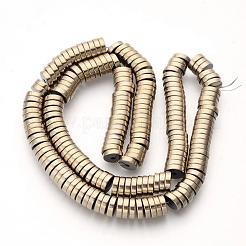 Electroplate Non-magnetic Synthetic Hematite Beads Spacers Strands&nbsp;G-Q486-74G