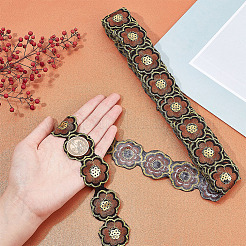 Polyester Lace Trim&nbsp;OCOR-WH0068-52B