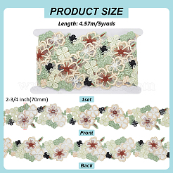 5 Yards Organza Pleated Lace Polyester Ribbon&nbsp;OCOR-FG0002-42