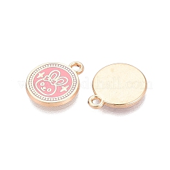 Rack Plating Alloy Enamel Pendants&nbsp;ENAM-N070-01C-02G-02