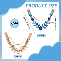 1 Pair Alloy & Acrylic Rhinestone Boot Strap Chains&nbsp;AJEW-FG0004-79B