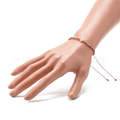 Adjustable Natural Pearl Beads Nylon Thread Braided Bead Bracelet&nbsp;BJEW-JB06455-01